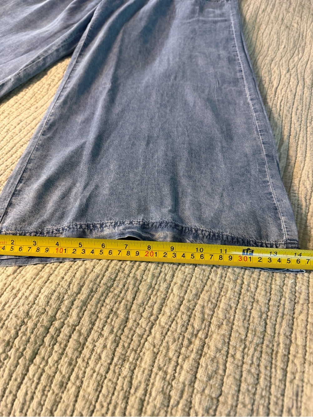 SPLENDID Angie Light Indigo Wide-Leg  Drawstring Pant with Tie  NWT’s  size Lg - Picture 12 of 16
